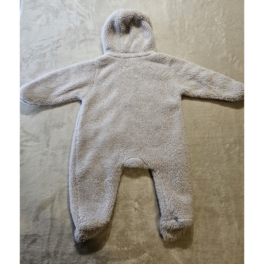 Baby Teddy Bear Fleece Bunting Pram Suit Tan 50/52 0–3M Hooded Footed